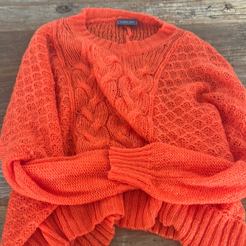 Chunky Knit Orange Sweater